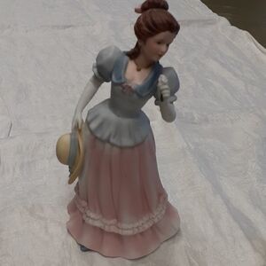 Vintage Homco #1452 Victorian Lady With Hat